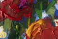 Oil painting close-up abstract background flower Royalty Free Stock Photo