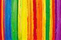 Oil painting of colorful vertical stripes background. Joyful vivid backdrop