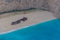 Oil painting effect of the wreck of a smuggler ship on the beach