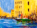 Oil Painting - Harbor View