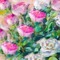 Oil Painting, Impressionism style, texture painting, flower still life painting art painted color image, wallpaper and backgrounds Royalty Free Stock Photo