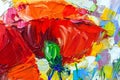 Oil Painting, Impressionism style, texture painting, flower still life painting art painted color image, Royalty Free Stock Photo