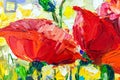 Oil Painting, Impressionism style, texture painting, flower still life painting art painted color image, Royalty Free Stock Photo