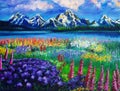 Oil-Painting - Landscape Royalty Free Stock Photo