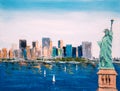 Oil Painting - New York City Skyline