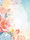 Oil painting in pastel colors floristry, wedding card Royalty Free Stock Photo