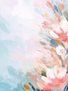 Oil painting in pastel colors floristry, wedding card Royalty Free Stock Photo
