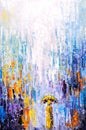 Oil Painting - Rainy Day Royalty Free Stock Photo