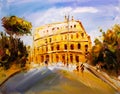 Oil Painting - The Roman Colosseum, Italy