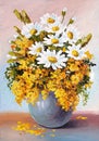 Oil Painting - still life, a bouquet of flowers Royalty Free Stock Photo