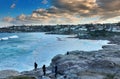 Bondi Beach -An oil painting of a sunset Royalty Free Stock Photo