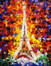 Oil Painting - Tower Eiffel, Paris