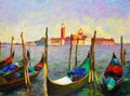 Oil Painting - Venice, Italy Royalty Free Stock Photo