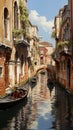 Oil Painting - Venice, Italy Royalty Free Stock Photo