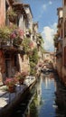 Oil Painting - Venice, Italy Royalty Free Stock Photo