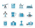 Oil and petrol industry icons Royalty Free Stock Photo