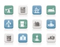 Oil and petrol industry icons Royalty Free Stock Photo