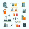 Oil and petrol industry vector objects