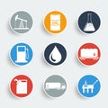 Oil and petroleum icon set