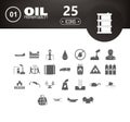 Oil and petroleum icon set