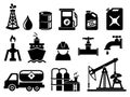 Oil and petroleum icon set