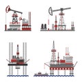 Oil Petroleum Platform Set