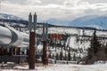 Oil Pipeline in Wilderness Royalty Free Stock Photo