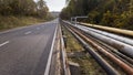 Oil Pipelines by the Roadside, Fawley, Hampshire, UK