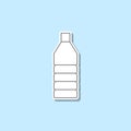 Oil plastic bottle sticker icon. Simple thin line, outline vector of web icons for ui and ux, website or mobile application Royalty Free Stock Photo