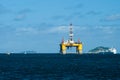 Oil platform in the Guanabara Bay Royalty Free Stock Photo