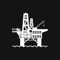 Oil platform iconfuel production logo, illustration, sign symbol for design