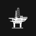 Oil platform iconfuel production logo, illustration, sign symbol for design