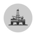 Oil platform isolated on background