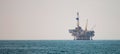 Oil platform in the pacific ocean Royalty Free Stock Photo