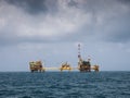 Oil platform at sea Royalty Free Stock Photo