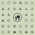 oil platform sign icon. Warning signs icons universal set for web and mobile