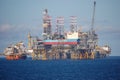 Oil platforms in North Sea Royalty Free Stock Photo