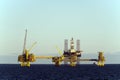 Oil platforms in North Sea Royalty Free Stock Photo