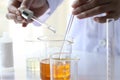 Oil pouring, Equipment and science experiments, Formulating the chemical for medicine