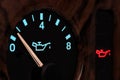 Oil pressure gauge Royalty Free Stock Photo