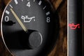 Oil pressure gauge Royalty Free Stock Photo