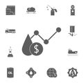 oil price chart icon. Detailed set of Oil icons. Premium quality graphic design sign. One of the collection icons for websites, we