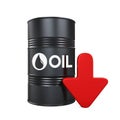 Oil Price Down Illustration