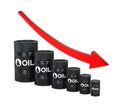 Oil Price Down Illustration
