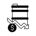 Oil prices Line Vector Icon easily modified Royalty Free Stock Photo