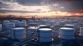 Oil products storage tanks, storage facility, reservoirs