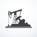 Oil pump icon Royalty Free Stock Photo
