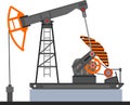 Oil Pump Icon. Vector illustration. Royalty Free Stock Photo