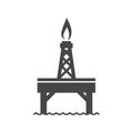 Oil pump icon. Vector illustration Royalty Free Stock Photo