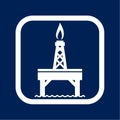 Oil pump icon. Vector illustration Royalty Free Stock Photo
